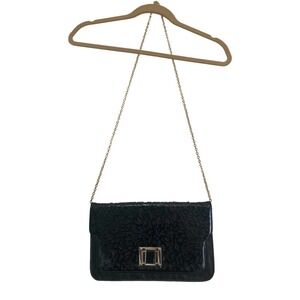 Urban Expressions Black Vegan Leather Crossbody Bag